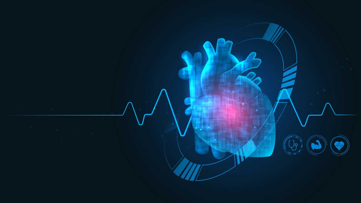 Cardiology Technology Concept Health Care With Medical Icons